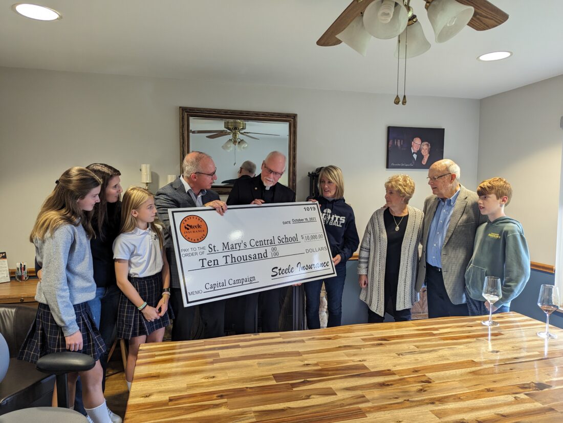 Steele donates $10,000 to St. Mary Central School | News, Sports, Jobs - Vimarsana News